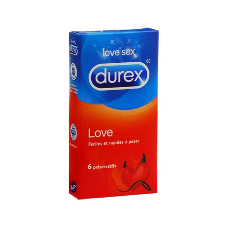 Durex Love 6 préservatifs - Préservatifs pour travestis