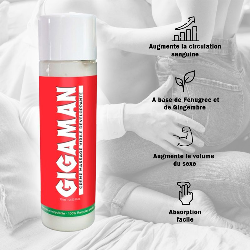 Crème Gigaman - agrandir taille pénis