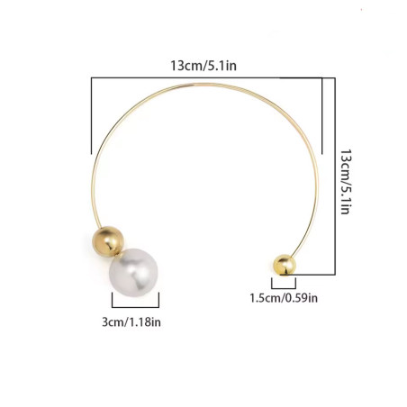 Collier jonc et perle - Colliers pour travestis Collier jonc et perle - Colliers pour travestis
