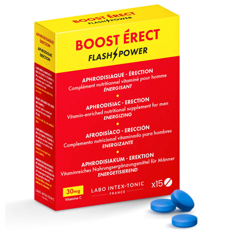 Booster Power Aphrodisiaque Masculin - 15 Comprimés, Extraits De Plantes, Libido