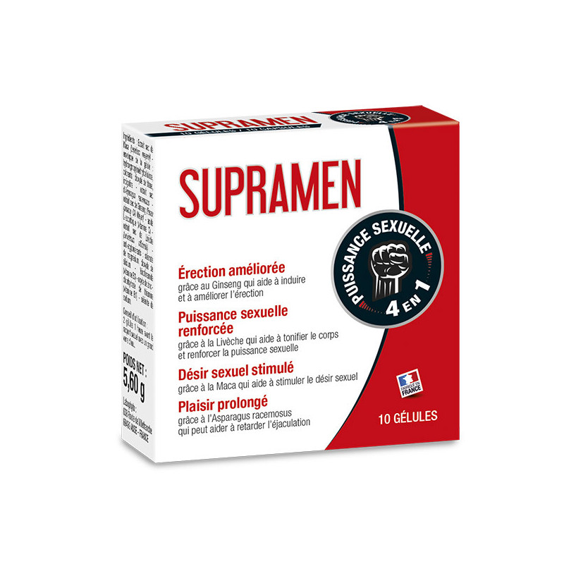 Supramen 10 gélules - Aphrodisiaques pour travestis